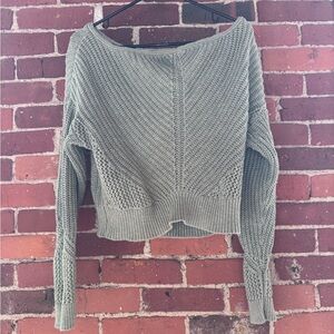 Abercrombie & Fitch Olive Knit Boatneck Sweater